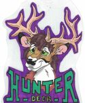  anthro antlers badge bucky cervine con deer fag fur horn invalid_color invalid_tag male mammal notch smile text tuft 