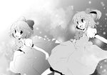  bad_id bad_pixiv_id cirno daiyousei greyscale matsyumaro monochrome multiple_girls touhou 