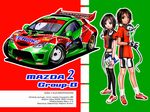  car earphones gloves ground_vehicle motor_vehicle multiple_girls original racing 
