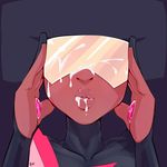  afro after_fellatio cum cum_in_mouth cum_on_goggles dark_skin facial garnet_(steven_universe) goggles highres r4drawings steven_universe 