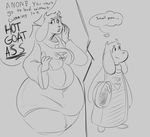  big_breasts breasts caprine chubby dialogue english_text female goat horn humor mammal monster solo speech_bubble text thought_bubble toriel undertale unknown_artist 