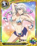  alternate_costume artist_request braid breasts card_(medium) character_name chess_piece grayfia_lucifuge grey_eyes high_school_dxd large_breasts lipstick maid_headdress makeup midriff official_art queen_(chess) red_lipstick silver_hair solo swimsuit torn_clothes torn_swimsuit trading_card twin_braids 