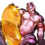  abs balls biceps facial_piercing feline fur jacketbear looking_at_viewer male mammal muscular necklace nipple_piercing nipples nose_piercing nude pecs penis piercing pool_toy pubes ring solo teeth tiger tongue tongue_out tongue_piercing 山藥人 