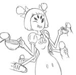  anthro arachnid arthropod black_and_white breasts cum faceless_male fangs female group group_sex hair hair_bow handjob humanoid_penis male monochrome muffet multi_limb multiple_eyes noseless one_eye_closed penis sex solo_focus spider tea_cup undertale wildswingding wink 