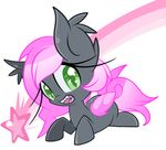  bat_pony cub equine fan_character fangs friendship_is_magic green_eyes hair happy horse lorehoshiko mammal my_little_pony pink_hair pony smile solo star young 
