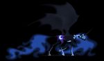  armor cutie_mark equine female feral friendship_is_magic grievousfan horn mammal my_little_pony nightmare_moon_(mlp) princess_luna_(mlp) simple_background slit_pupils solo winged_unicorn wings 