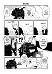  anthro canine clothing comic english_text feline female fur human lila_(kashiwagi_aki) male mammal monochrome rolf saitou text translated yakantuzura zinovy 