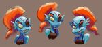  eye_patch eyewear female fish giraffeloop hair marine ponytail red_hair undertale undyne 