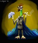  avain avian bird cigarette female loque mafiosi peafowl suit 