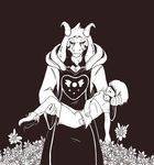  2015 asriel_dreemurr black_sclera caprine carrying chara_(undertale) clothed clothing crying death flower fur goat horn human long_ears male mammal plant sad size_difference spoiler spoilers tears undertale 