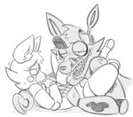 adventure_toy_mangle_(fnaf) anthro blush canine cunnilingus duo female five_nights_at_freddy&#039;s five_nights_at_freddy&#039;s_2 foxy_(fnaf) machine male male/female mammal nude open_mouth oral pussy pussy_juice robot sex simple_background size_difference smile spreading teeth tongue tongue_out unnecessaryfansmut vaginal video_games 