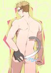  1boy ana_mix anal ass butt_plug buttplug buttplug_tail glasses julius_will_kresnik male_focus nude sex_toy solo tail tales_of_(series) tales_of_xillia tales_of_xillia_2 testicles yaoi 