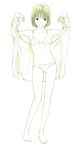  barefoot bikini monochrome navel original sketch solo swimsuit traditional_media yoshitomi_akihito 