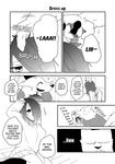  anthro canine clothing comic english_text female fur human lila_(kashiwagi_aki) male mammal monochrome rolf text translated yakantuzura zinovy 