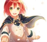  :d akagami_no_shirayukihime green_eyes jewelry nonono open_mouth red_hair shirayuki_(akagami_no_shirayukihime) short_hair smile solo 