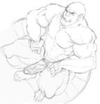  beast_(marvel) erection looking_at_viewer male mammal marvel monochrome nude penis simple_background solo unknown_artist white_background x-men 