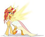  2015 alpha_channel blonde_hair blue_eyes clothing daydream_shimmer_(eg) dress equestria_girls equine female glowing hair horn magic mammal my_little_pony red_hair simple_background solo sunset_shimmer_(eg) transparent_background unicorn wiggles_(artist) wings 
