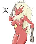  anthro blaziken blue_eyes breasts female happy nintendo nipples pok&eacute;mon solo tongue tongue_out video_games xela_(artist) 