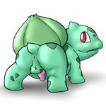  2015 animal_genitalia anus balls bulbasaur butt digital_media_(artwork) feral male nintendo penis plant pok&eacute;mon red_eyes scalie siberiancrystalx smile solo video_games zekromlover 