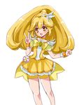  bad_id bad_pixiv_id bike_shorts blonde_hair bow choker cure_peace hair_flaps heart kise_yayoi long_hair looking_at_viewer magical_girl pana_(1122) ponytail precure shorts shorts_under_skirt simple_background skirt smile_precure! solo v white_background yellow yellow_bow yellow_eyes yellow_shorts yellow_skirt 