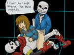  bent_over blush bone deflowering double_penetration female group group_sex male male/female monster papyrus_(undertale) penetration sans_(undertale) sex skeleton smile teeth threesome uitinla undertale 