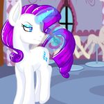  2014 cutie_mark equine female feral friendship_is_magic gay-albino-robot glowing hair horn horse long_hair magic mammal my_little_pony pony rarity_(mlp) solo unicorn 