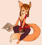  anthro aviator_hat awesomenauts breasts canine clothing coffeechicken female fox mammal penny_fox solo video_games 