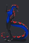  breasts claws fefairy forked_tongue long_tongue naga reptile scales scalie snake tongue 