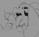  2015 asriel_dreemurr balls black_sclera cum fangs fellatio horn licking long_ears male male/male nebulatower oral penis sex tongue tongue_out undertale 