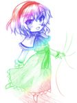  alice_margatroid ascot blush capelet colorful hairband puppet_strings rainbow_gradient rainbow_order sash sketch solo touhou white_background yuran_(kuen-hien) 