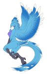  anthro avian bird blue_eyes blue_feathers claws cloud_(amaterasu1) digitigrade feathers looking_at_viewer nude redraptor16 scales simple_background solo wings 
