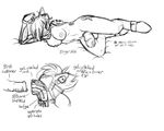  2015 animal_genitalia anthro anthrofied balls cutie_mark cybernetics cyborg dialogue earplugs english_text equine friendship_is_magic gag horsecock internal intersex krd lying machine mammal monochrome my_little_pony pegasus penis piercing rubber silicone sketch spitfire_(mlp) text wings wonderbolts_(mlp) 