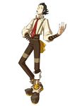  .hack//link 1boy black_hair fluegel_(.hack//) male_focus monocle official_art solo steampunk 