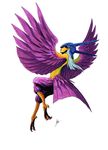  atlus bird creature demon female grey_hair harpy monster_girl persona shin_megami_tensei tail tail_feathers wings 