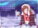  barasuishou bell calendar_(medium) christmas gift gloves hat kanaria multiple_girls pokomi rozen_maiden santa_costume santa_hat suiseiseki 