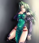  android breasts covered_nipples green_eyes green_hair green_nails highres lamia_loveless large_breasts long_hair nail_polish osafune_kairi pelvic_curtain solo super_robot_wars super_robot_wars_original_generation 