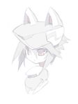  animal_ears bad_id bad_pixiv_id blade_(galaxist) busou_shinki greyscale helmet howling_(busou_shinki) monochrome sketch solo 