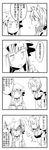  4koma animal_ears book comic greyscale izayoi_sakuya monochrome multiple_girls patchouli_knowledge short_hair takishima_asaka touhou translation_request 