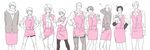  america_(hetalia) austria_(hetalia) axis_powers_hetalia crossdressing eating formal france_(hetalia) garter_straps germany_(hetalia) glasses highres jacket lace long_image male_focus monochrome multiple_boys northern_italy_(hetalia) office_lady pantyhose pencil_skirt prussia_(hetalia) russia_(hetalia) scarf skirt skirt_suit spot_color suit sweden_(hetalia) takase_(harakiri) thighhighs uniform united_kingdom_(hetalia) wide_image 