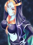  blue_skin front_ponytail jewelry long_hair microspace midna midna_(true) orange_hair red_eyes solo spoilers the_legend_of_zelda the_legend_of_zelda:_twilight_princess 