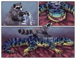  comic lizard male mammal massage raccoon reptile sabretoothed_ermine scalie 