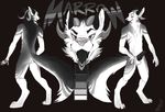  canine dog dragon husky mammal model_sheet 