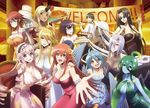  6+girls :d ahoge animal_ears arachne bare_shoulders black_dress black_hair blonde_hair blue_dress blue_eyes blue_hair blue_skin blue_wings bracelet breasts cake carapace centaur centorea_shianus cleavage cup cyclops dark_skin doppel_(monster_musume) doppelganger dress drill_hair drinking_glass everyone extra_eyes fang feathered_wings feathers food formal goo_girl green_dress green_eyes green_hair hair_ornament hairclip harem harpy head_fins horn horse_ears huge_breasts insect_girl jewelry jpeg_artifacts kurusu_kimihito lamia large_breasts lavender_hair long_hair maid_headdress manako mermaid meroune_lorelei miia_(monster_musume) monster_girl monster_musume_no_iru_nichijou ms._smith multiple_girls multiple_legs necklace nude official_art ogre one-eyed open_mouth orange_dress papi_(monster_musume) pink_dress pink_hair pointy_ears prehensile_hair rachnera_arachnera red_dress red_eyes red_hair see-through short_hair slit_pupils smile spider_girl stitches sunglasses suu_(monster_musume) tionishia turkey_(food) very_long_hair white_dress white_hair wine_glass wings yellow_eyes zombie zombina 