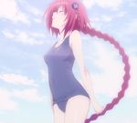  braid closed_eyes from_side kurosaki_mea red_hair school_swimsuit screencap short_hair swimsuit to_love-ru to_love-ru_darkness 