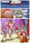  anthro bulge butt canine cervine clothed clothing comic disney equine feline fox horse male mammal muscular muscular_male mustelid otter pantherine partially_clothed skimpy tawny tawny_otter tiger tiger_dancer_(zootopia) zootopia 