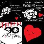  &lt;3 angry blood english_text flowey_the_flower protagonist_(undertale) text undertale 