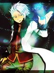  8.co bad_id bad_pixiv_id blue_eyes fairy_tail flower ice lyon_bastia male_focus open_mouth rose solo white_hair 