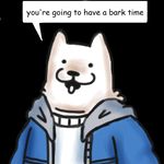  canine dog english_text looking_at_viewer male mammal solo text toby_fox undertale unknown_artist 
