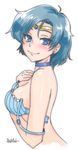  akairiot bad_deviantart_id bad_id bishoujo_senshi_sailor_moon blue_bra blue_choker blue_eyes blue_hair bra breasts choker cleavage earrings forehead_jewel from_side jewelry large_breasts looking_at_viewer mizuno_ami open_bra sailor_mercury short_hair simple_background smile solo strap_slip stud_earrings tiara underwear white_background 