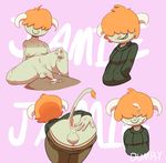  anus balls breasts bumpty butt clothing cum cum_on_face dickgirl hair hoodie horn intersex invalid_tag jamie nipples orange_hair penis presenting presenting_hindquarters the_amazing_world_of_gumball 